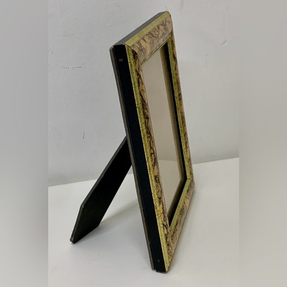 Vtg Antiqued Metallic Gold Painted 9” x 7” Picture Frame - Picture 7 of 12